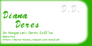 diana deres business card